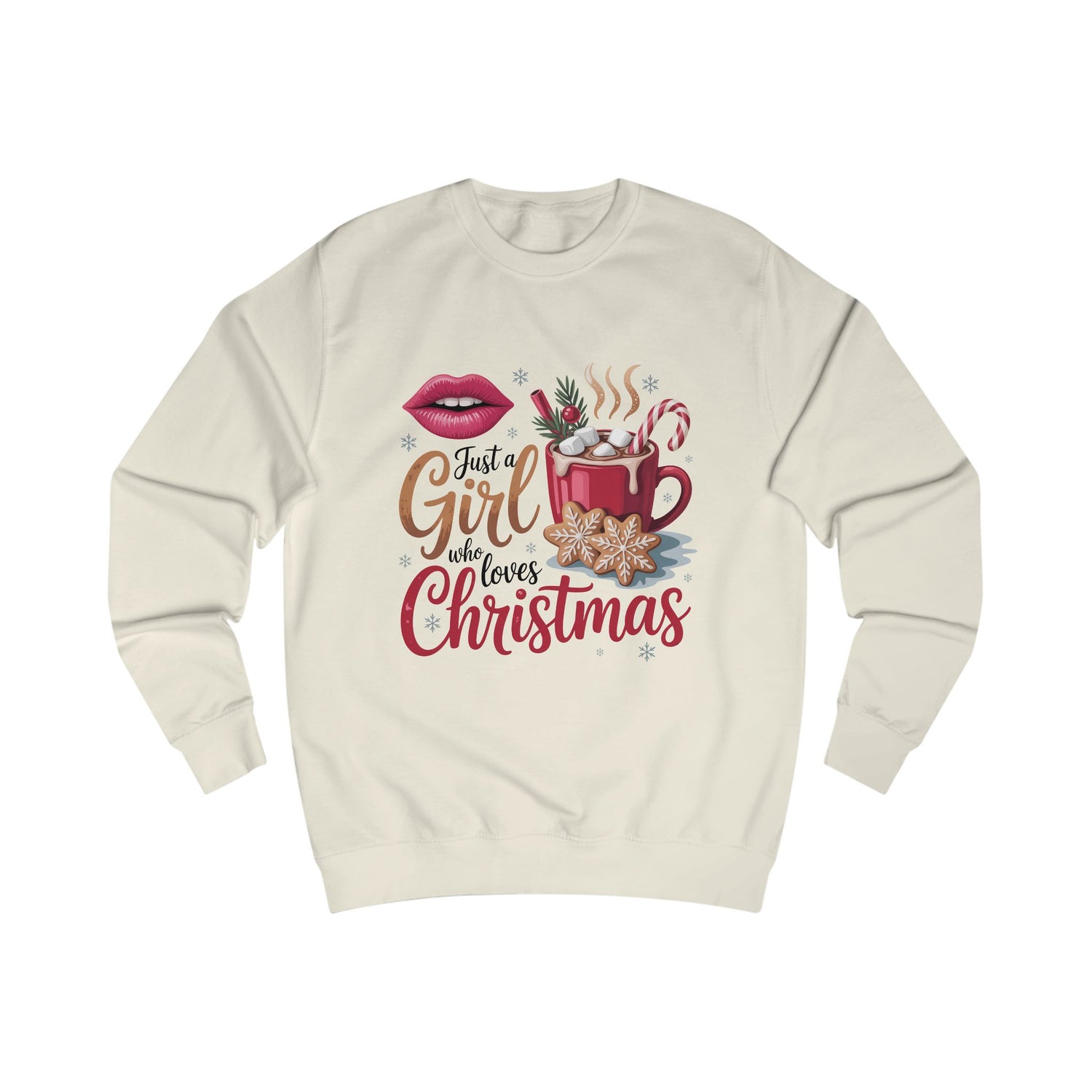 Just a Girl Who Loves Christmas Sweatshirt – Cozy Holiday Pullover, Cute Christmas Gift for Women, Festive Winter Sweater
