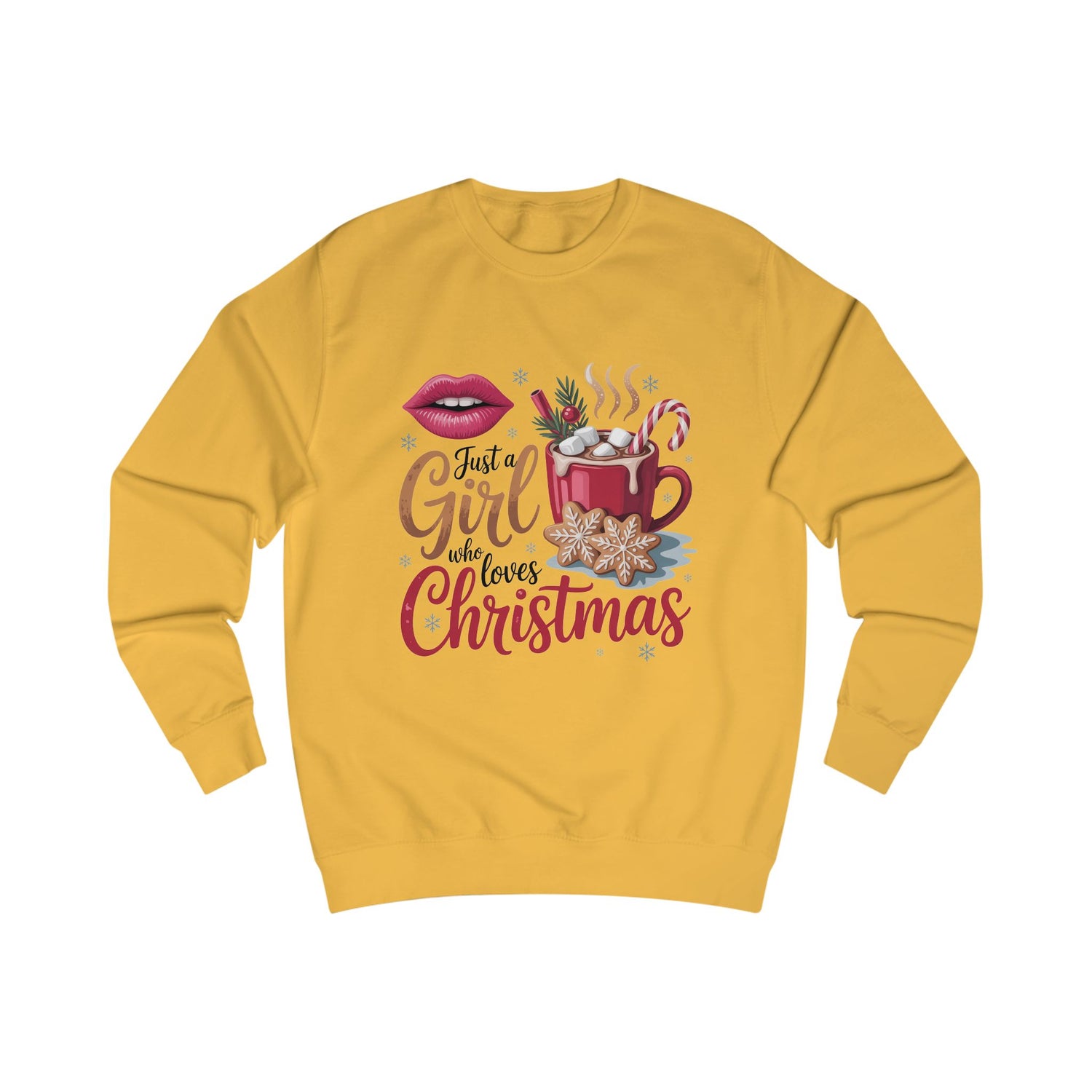 Just a Girl Who Loves Christmas Sweatshirt – Cozy Holiday Pullover, Cute Christmas Gift for Women, Festive Winter Sweater