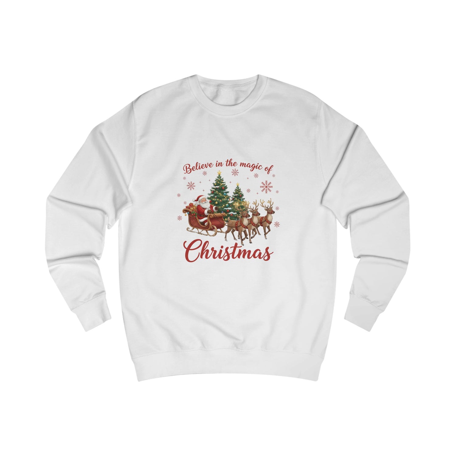 Believe in the Magic of Christmas Sweatshirt – Cozy Holiday Pullover, Festive Winter Sweater, Cute Christmas Gift for Women & Family