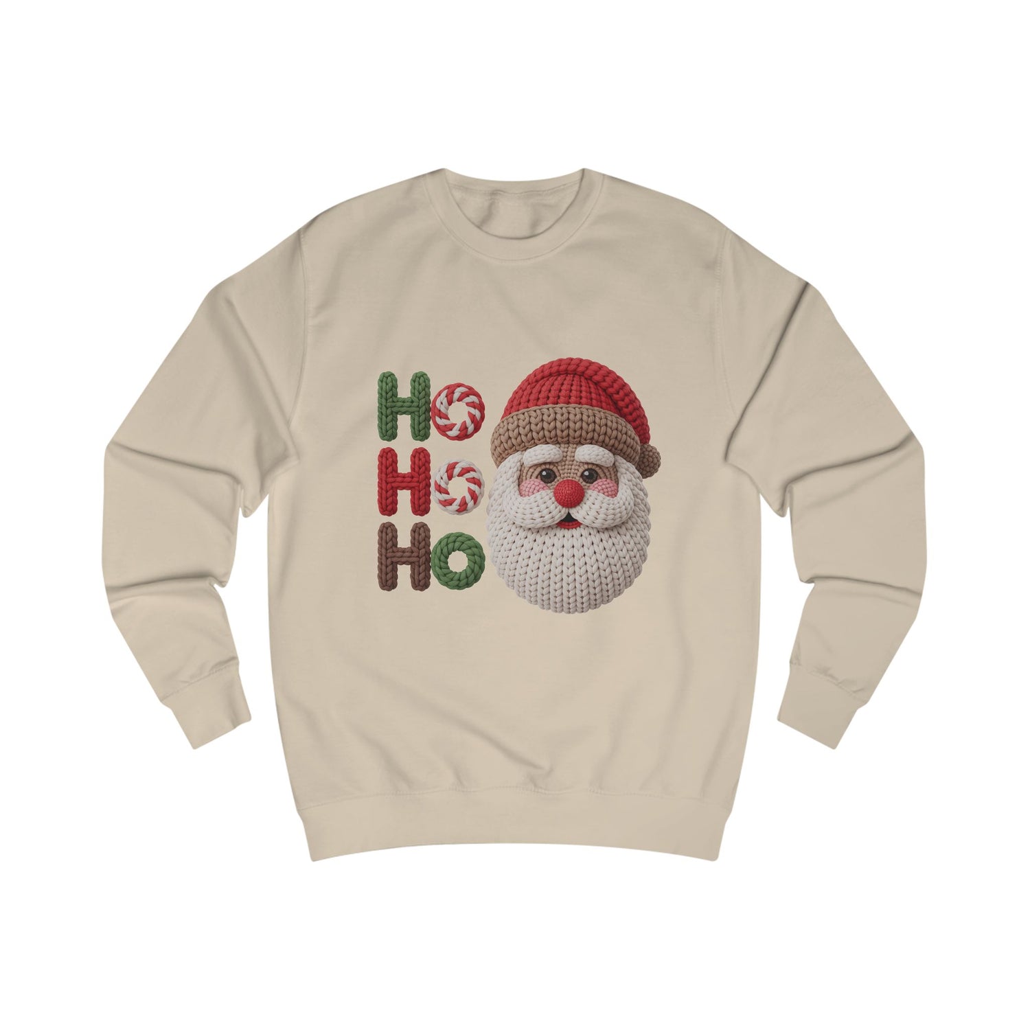 HO HO HO Christmas Sweatshirt – Festive Holiday Pullover, Cozy Unisex Winter Sweater