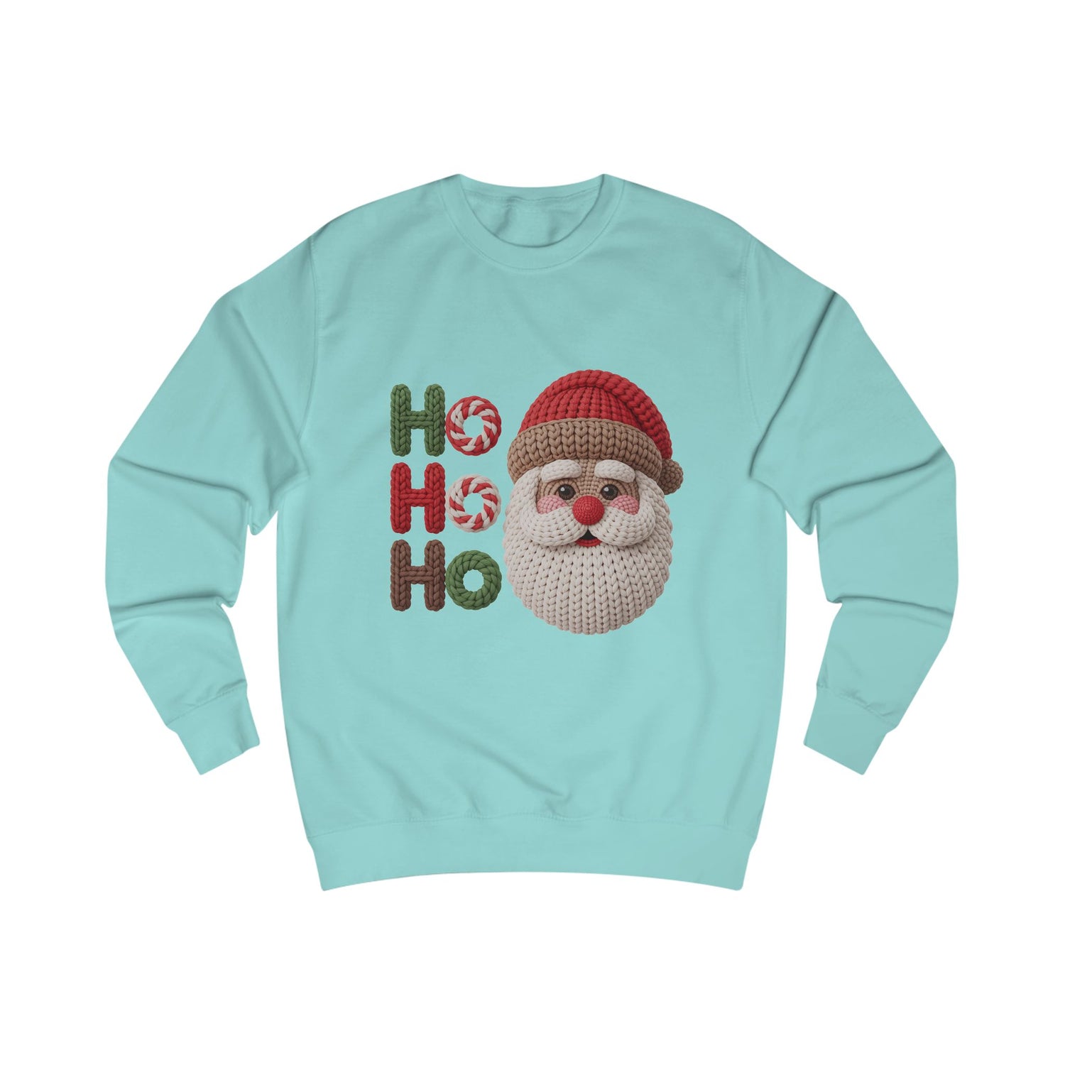 HO HO HO Christmas Sweatshirt – Festive Holiday Pullover, Cozy Unisex Winter Sweater